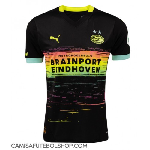 Camisa de time de futebol PSV Eindhoven Replicas 2º Equipamento 2024-25 Manga Curta